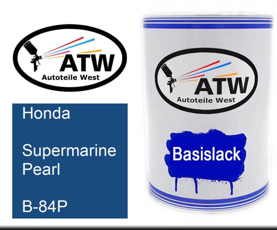 Honda, Supermarine Pearl, B-84P: 500ml Lackdose, von ATW Autoteile West.